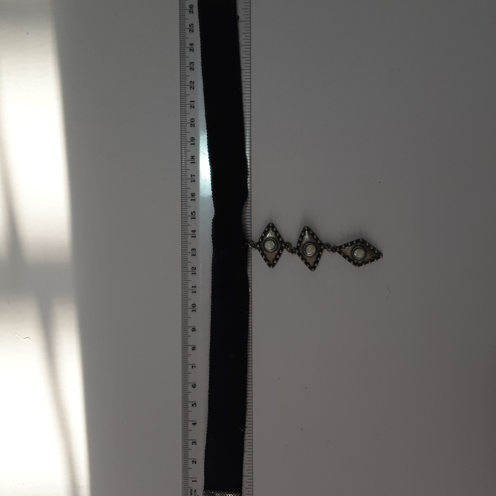 Long pendant adjustable choker boho black/grey - Picture 10 of 14